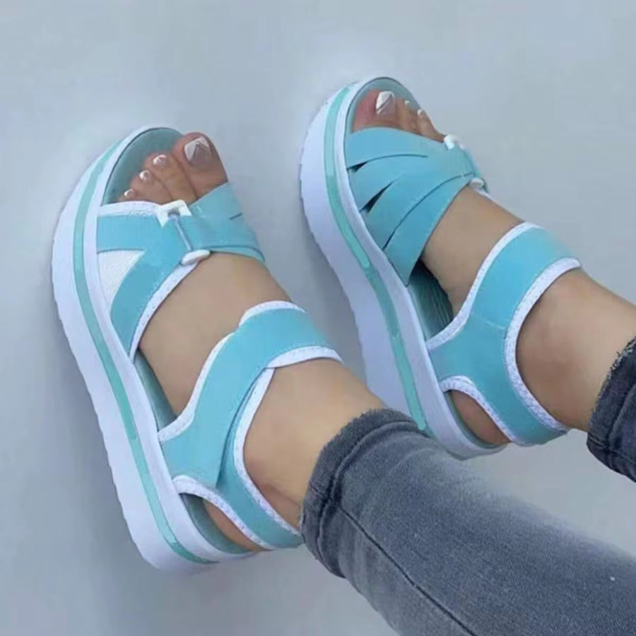 Women's High Heel Sandals - Casual Summer Outdoor Wedges With Adjustable Platform For Comfortable Travel & Leisure