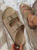 Women's Sandals Flats Soft Open Toe Summer Slide With Adjustable Buckle Slippers Shoes